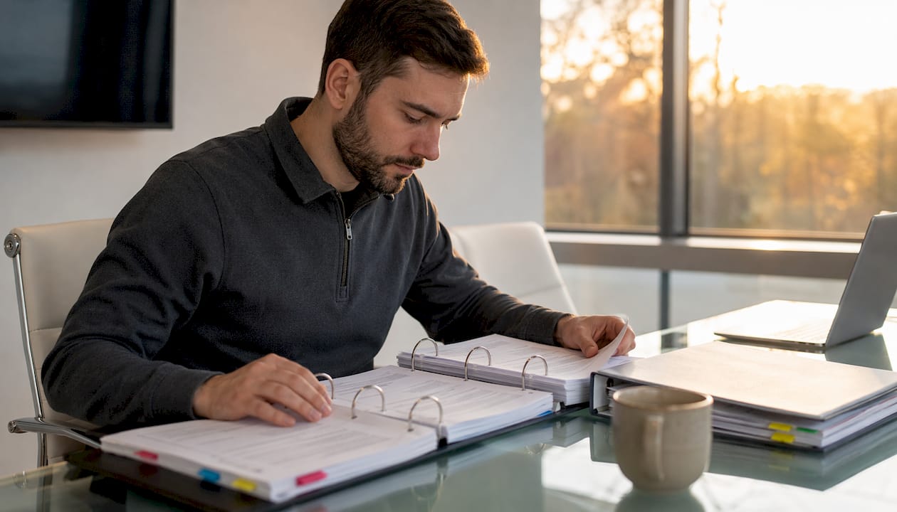 Regulatory specialist comparing quality records
