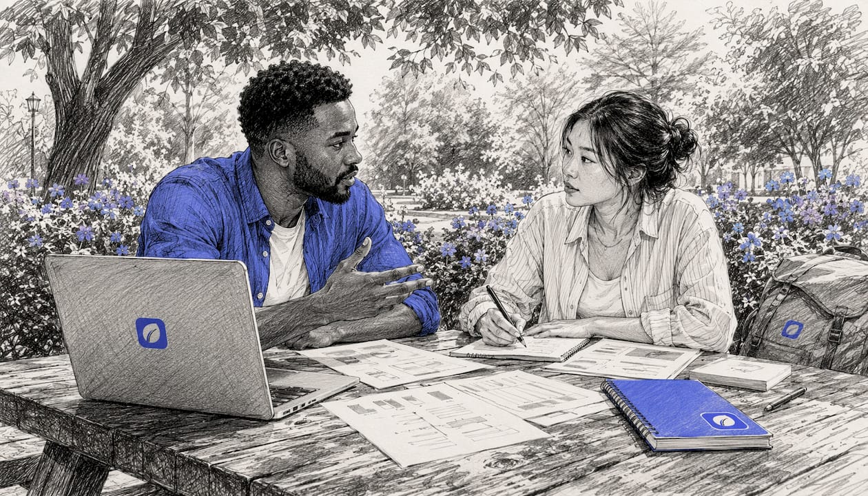 Founders discussing payroll and HR software in office