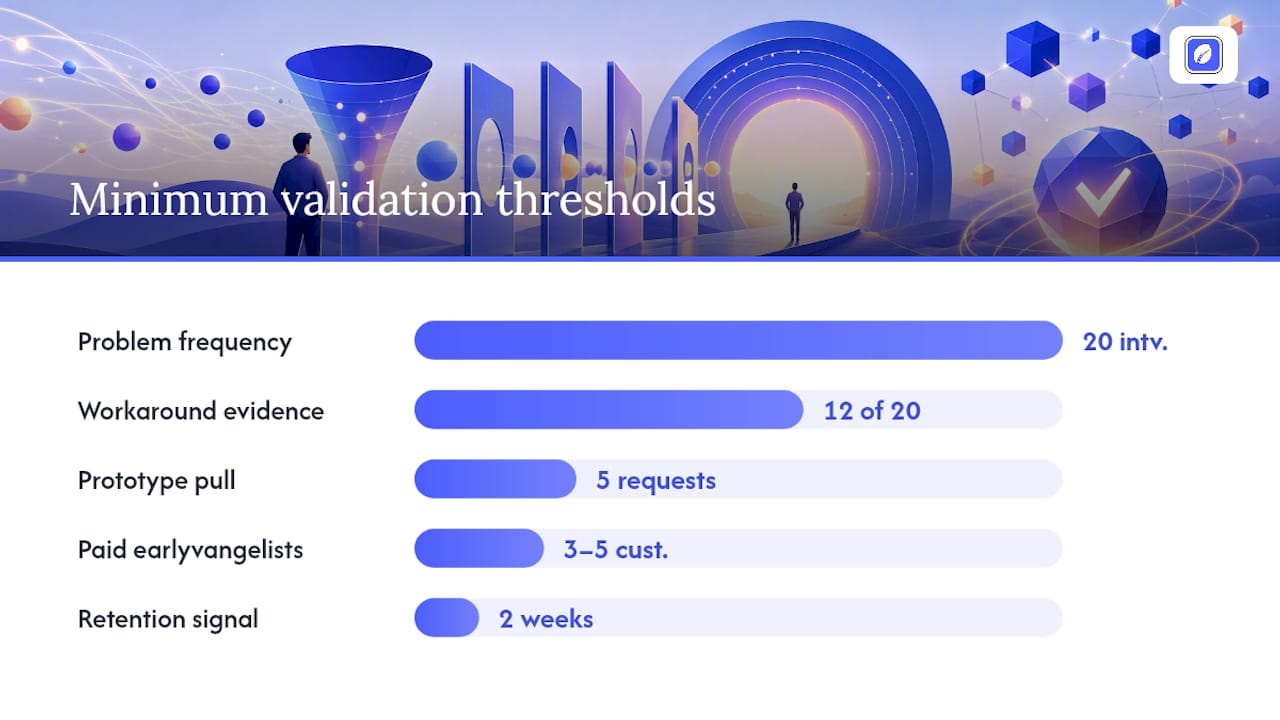 Validation scorecard illustrating key metrics and sample sizes