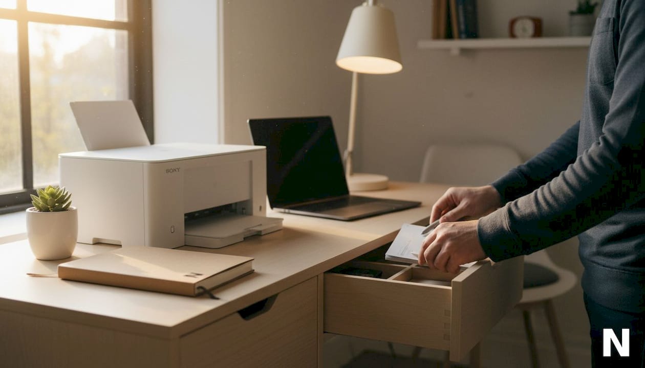 Mit wenigen Handgriffen den Schreibtisch aufräumen: So entsteht ein minimalistischer Arbeitsplatz für Freiberufler.
