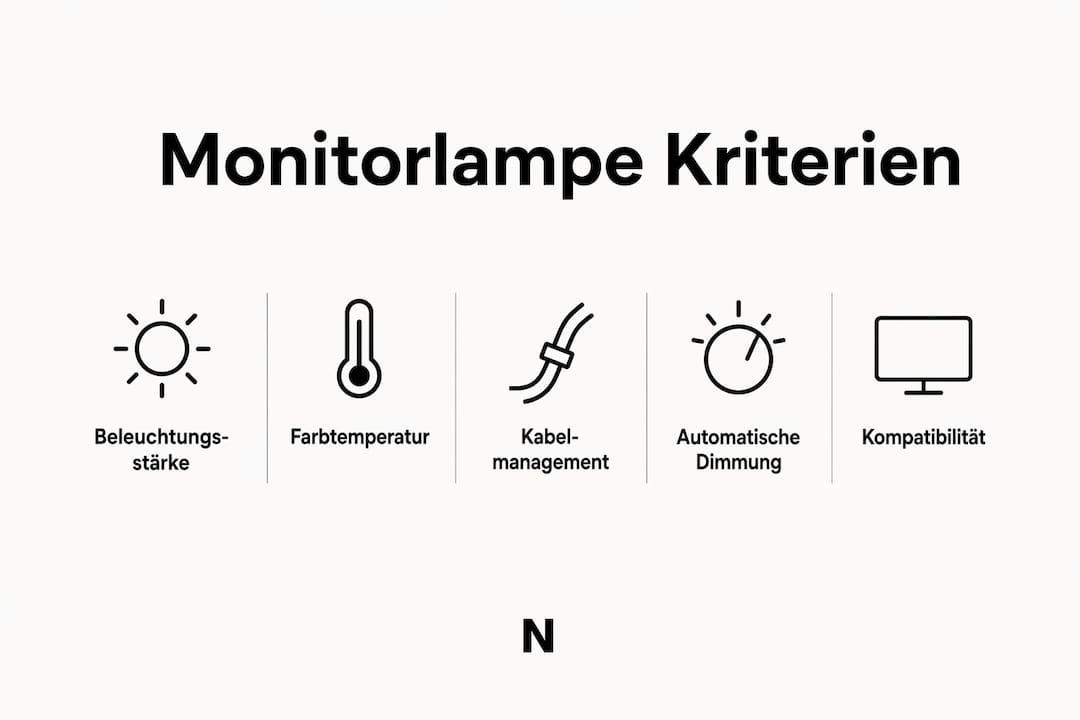 Graphique d'aperçu : ce qui compte vraiment pour une lampe de moniteur