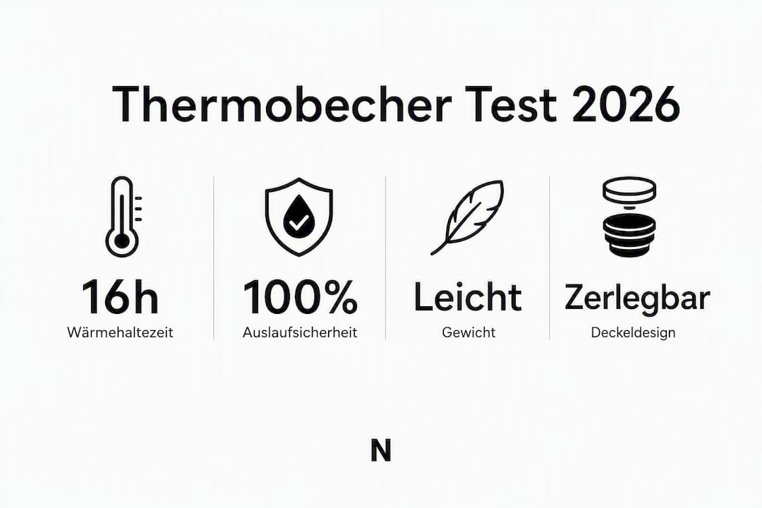 Vue d'ensemble des résultats de test de différentes tasses isothermes dans une infographie