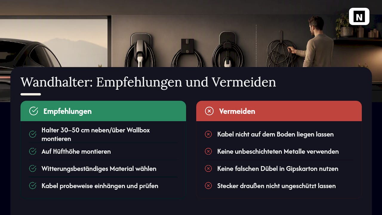 Wie richtet man die Kabelaufbewahrung an der Wallbox ein? — overview diagram