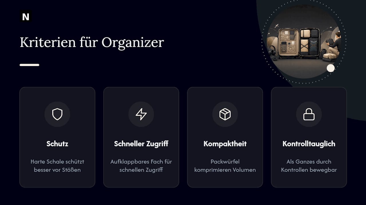 Übersicht: Vier entscheidende Kriterien für die Auswahl des passenden Technik-Organizers