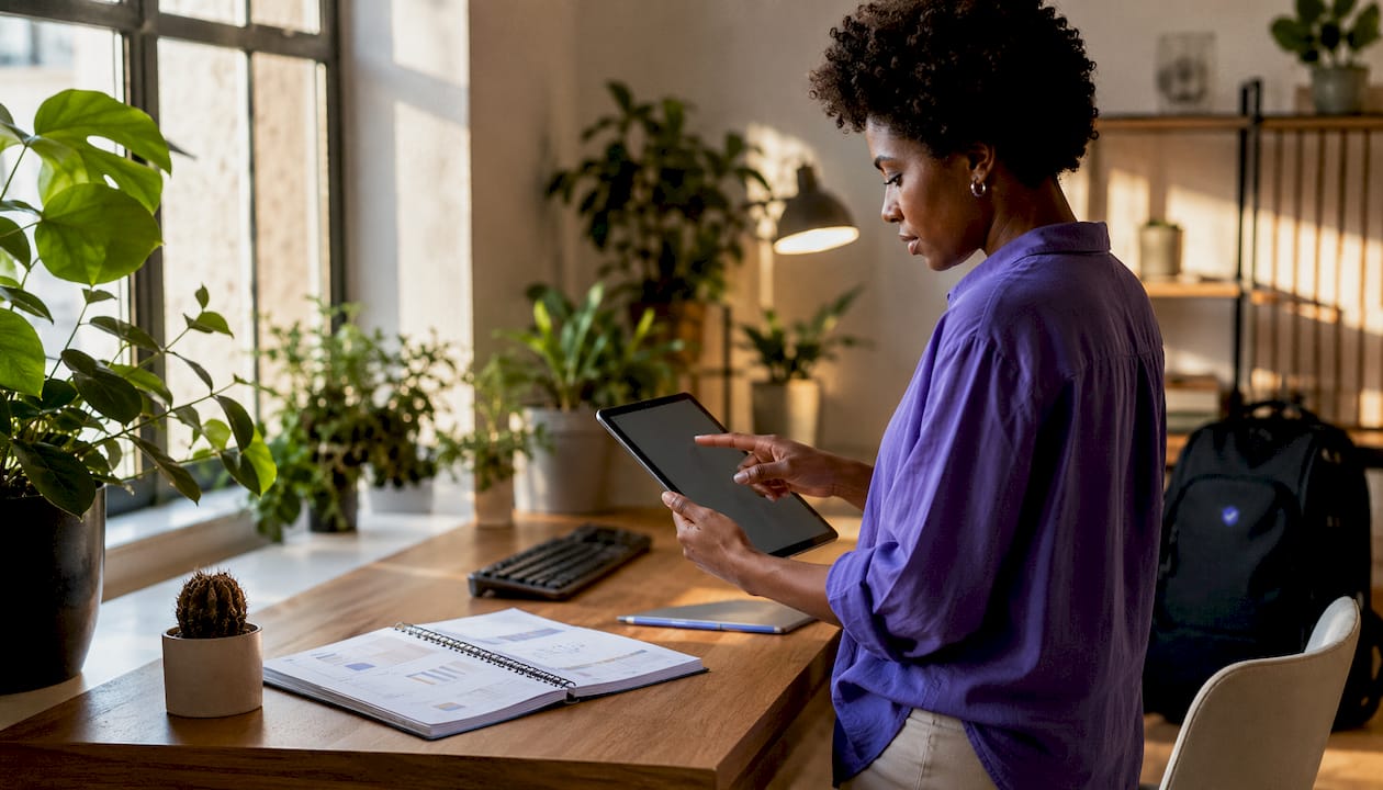 Woman configuring cloud email DKIM settings