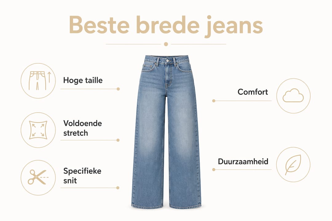 Overzicht: de belangrijkste eigenschappen van wide leg jeans op een rij