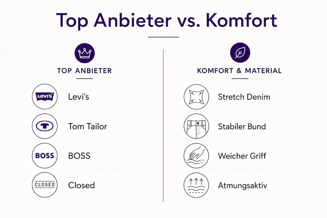 Übersichtliche Infografik: Die führenden Anbieter im direkten Vergleich und ihre Komfort-Features auf einen Blick
