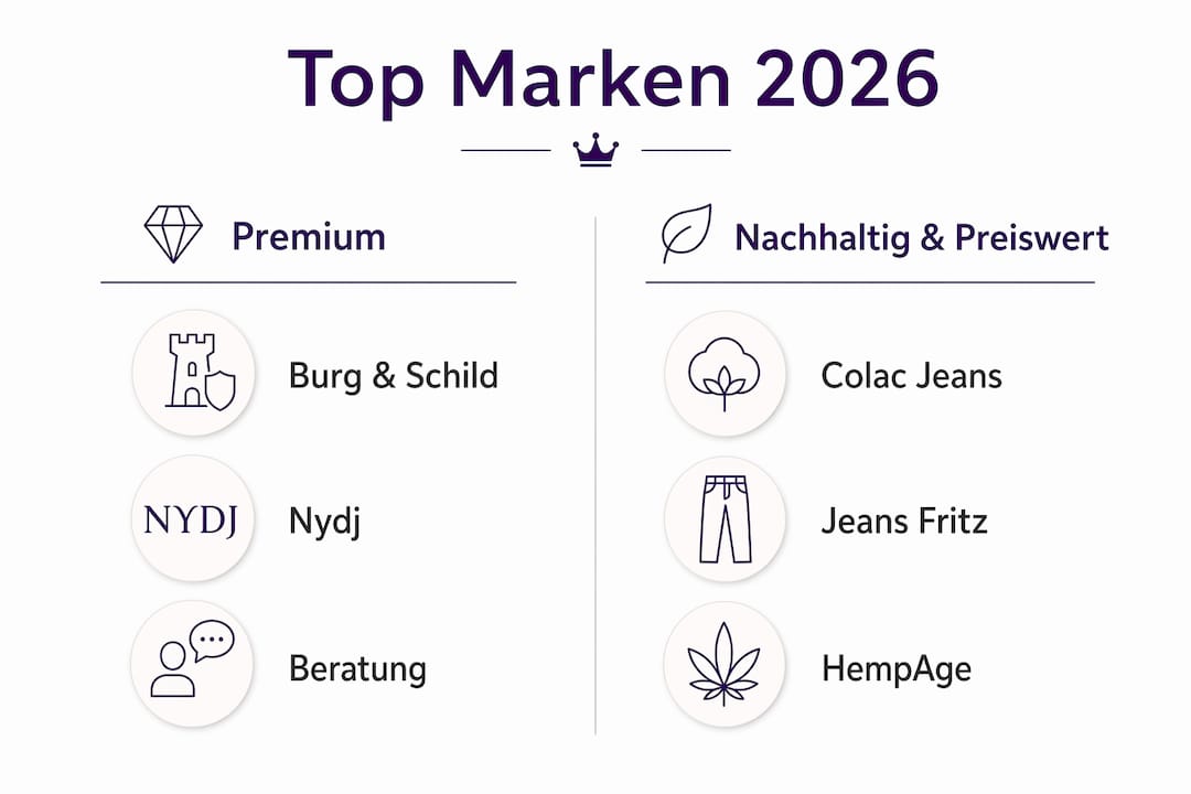 Infografik: Die Top Slim Fit Jeans Marken im direkten Vergleich