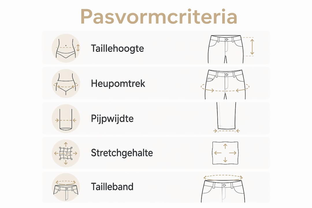 Infographic: waar moeten barrel jeans aan voldoen voor vrouwen met curves