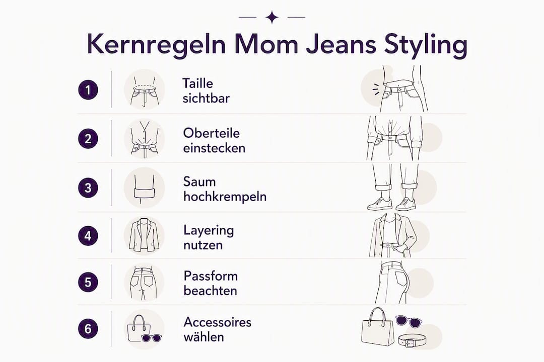 Infografik: Die sechs wichtigsten Styling-Tipps für Mom Jeans