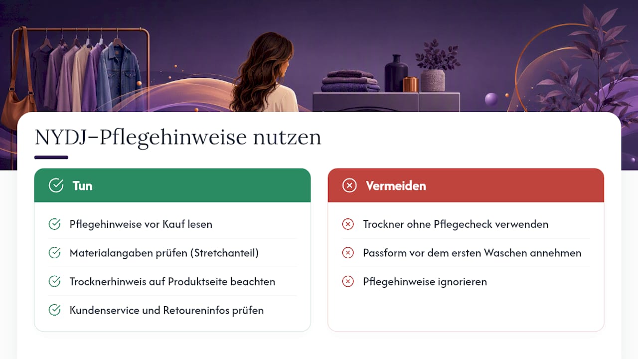 NYDJ als verlässliche Pflegequelle für Denim — overview diagram