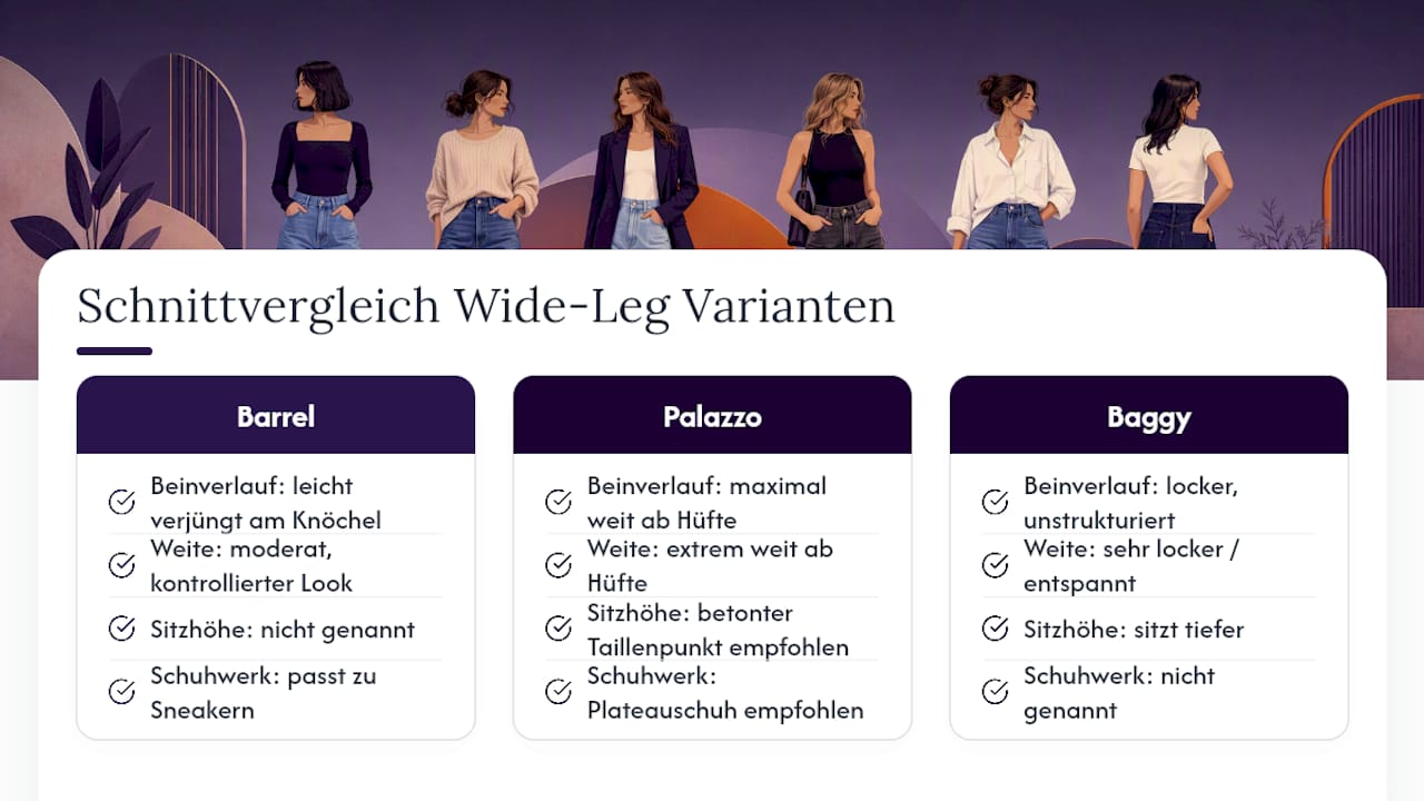 Vergleich zwischen Barrel Palazzo und Baggy