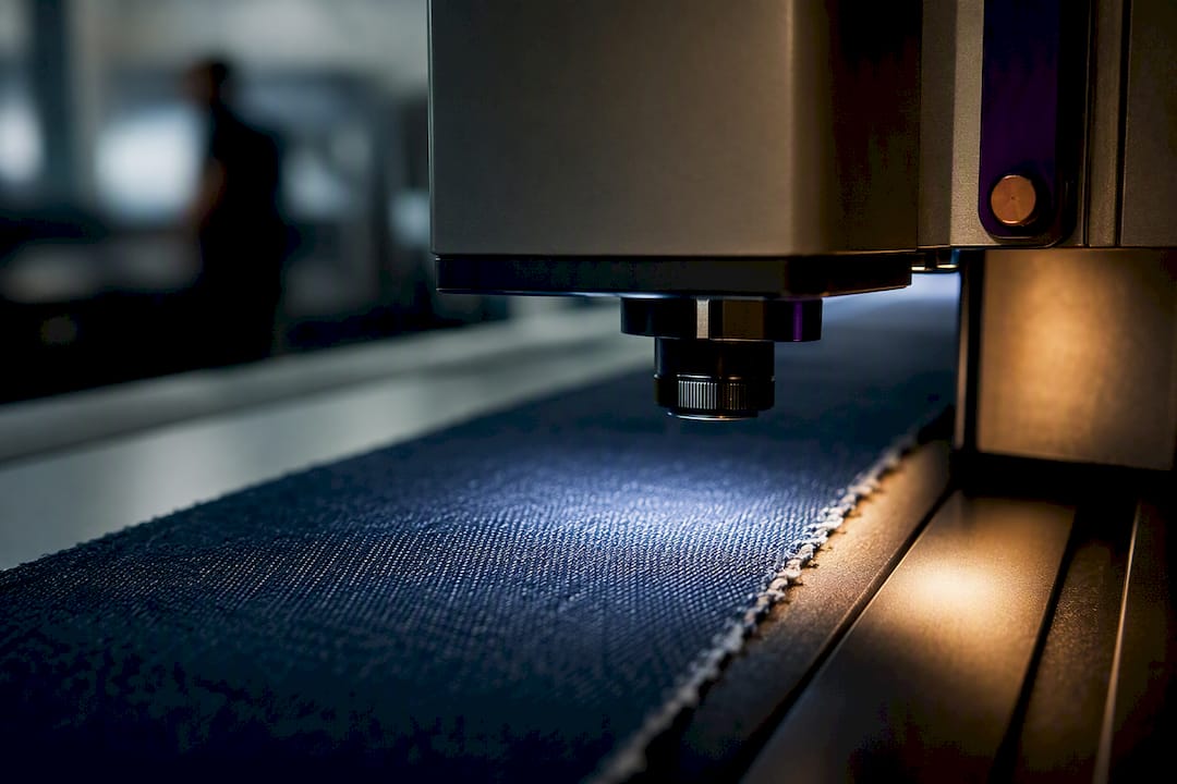 Laserbehandlung eines unbekannten Denimstoffs