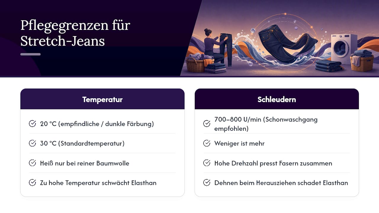 Vergleich von Waschtemperatur und Schleuderdrehzahl