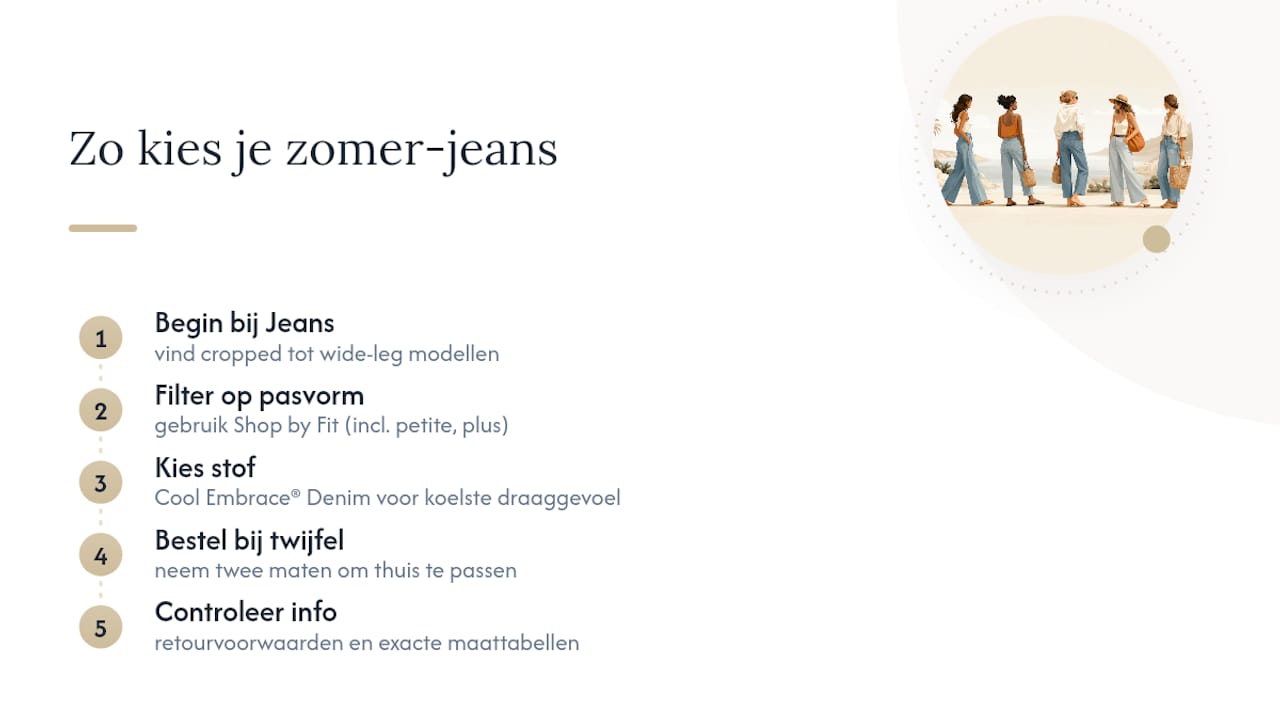 NYDJ's selectie voor zomerse jeansoutfits — overview diagram