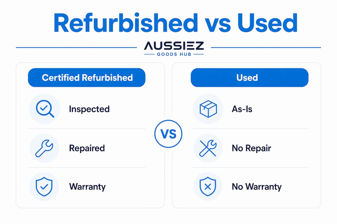 Infographic comparing refurbished and used MacBooks