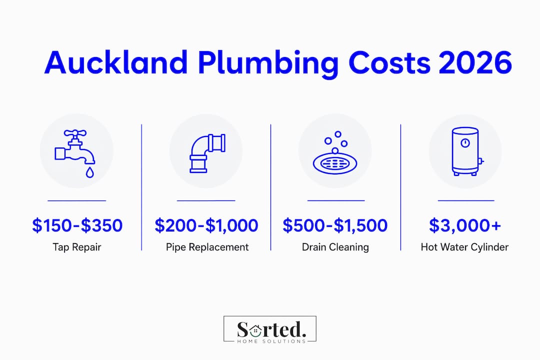 Infographic summarizing 2026 plumbing repair costs