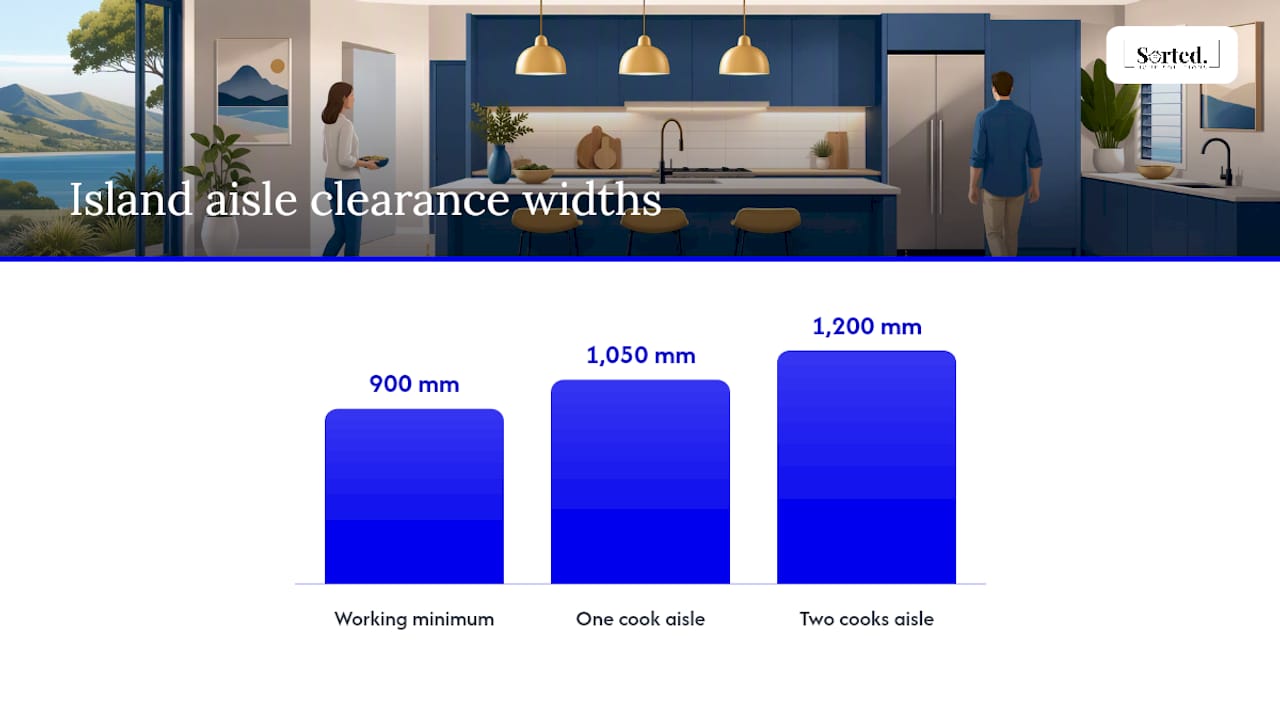 Kitchen island clearance comparison diagram