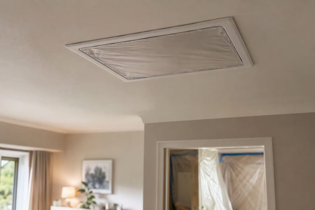 Closed HVAC vent during home renovation