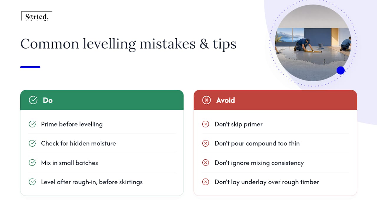 Common mistakes, failure modes and pro tips from installers — overview diagram