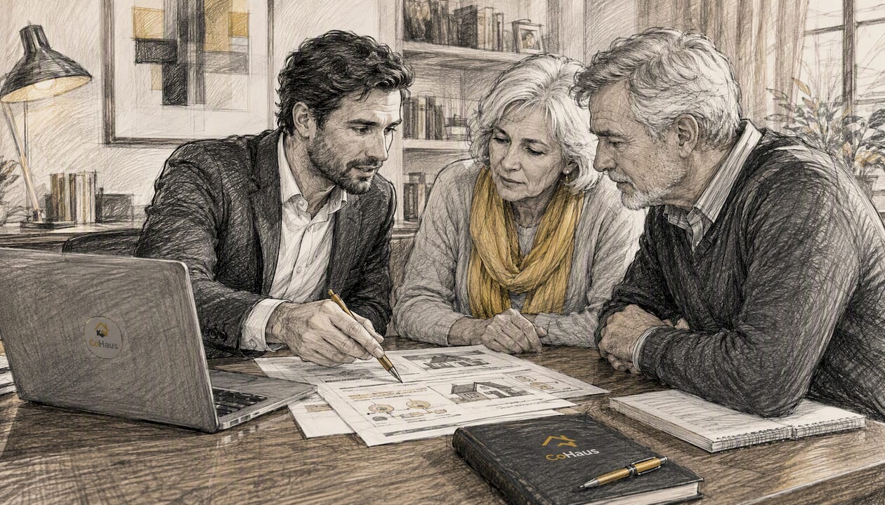 Solicitor advising couple on property ownership