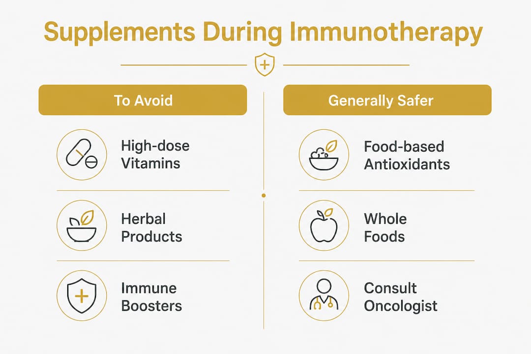 Infographic comparing supplements to avoid and safer supplements