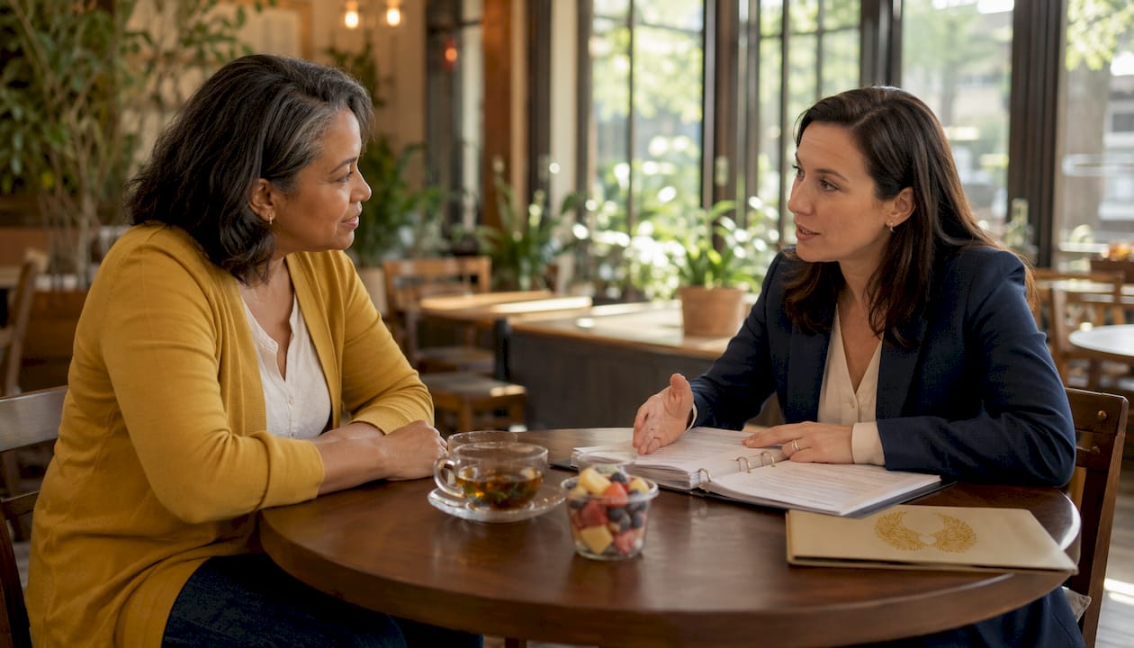 Patient consulting doctor about cancer screening