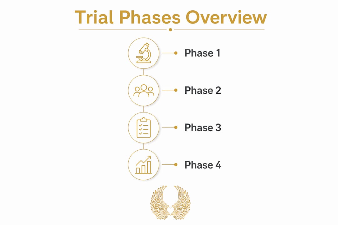 Infographic showing immunotherapy clinical trial phases