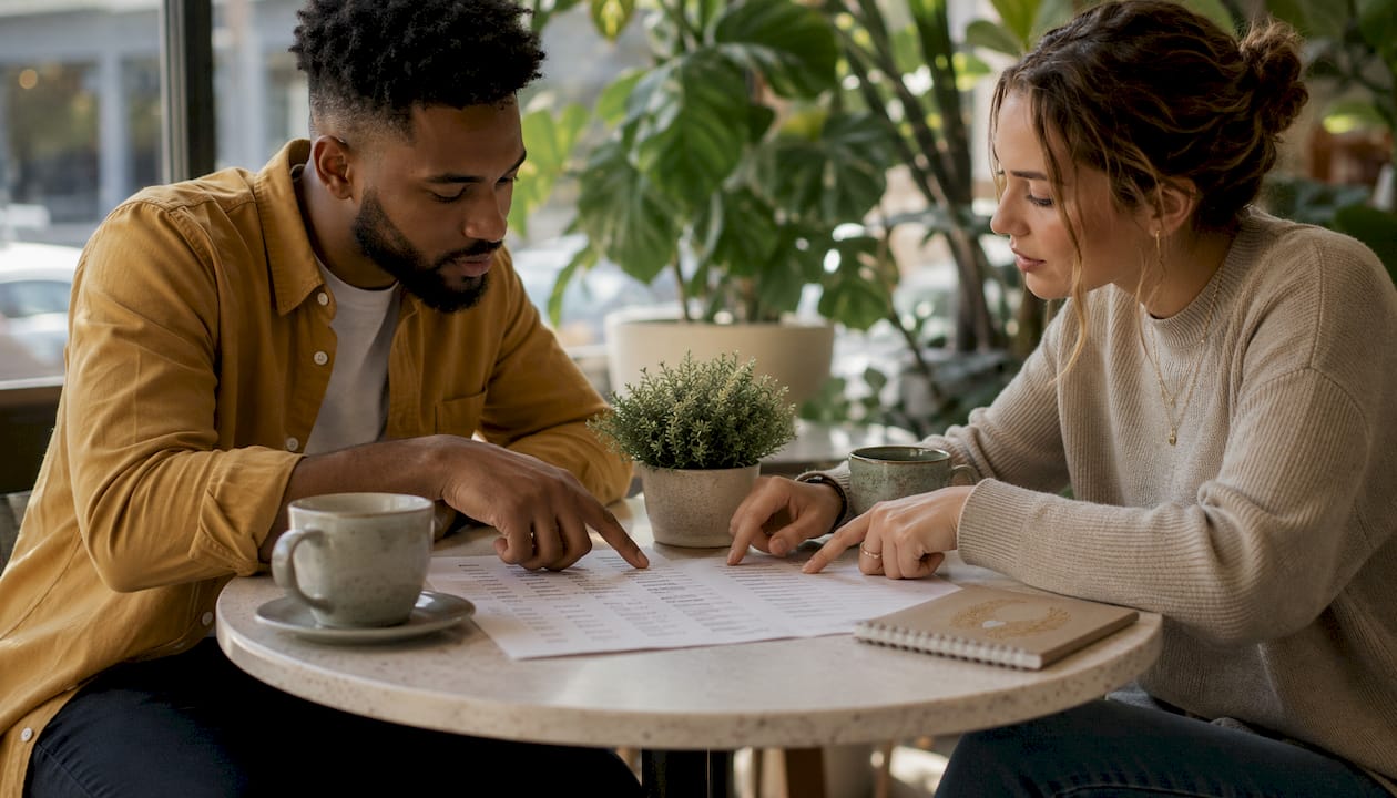 Hands reviewing payroll giving documents