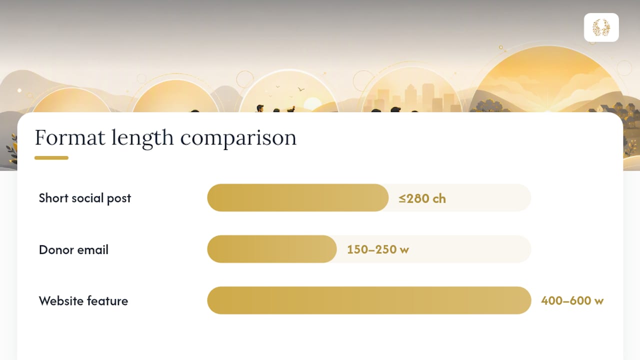 Comparison of donor impact story formats
