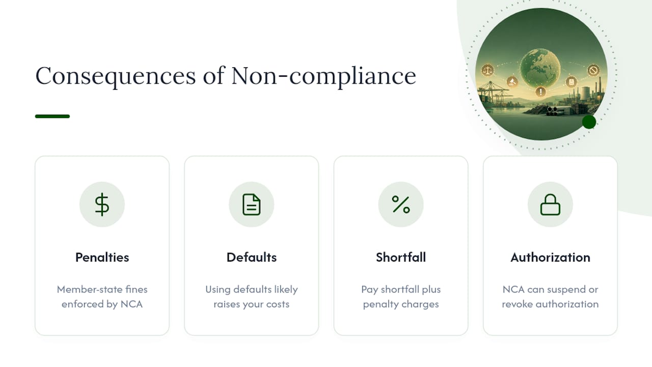 What Happens If You Don't Comply With CBAM? — overview diagram