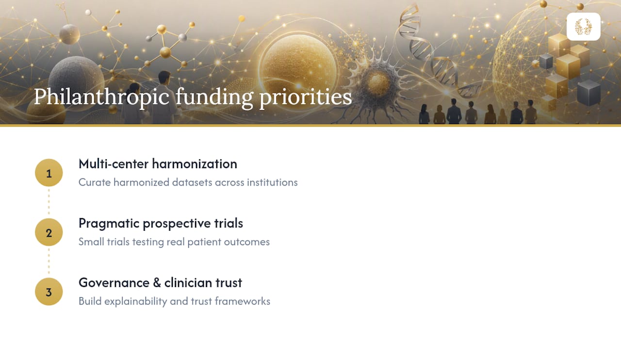 Three priorities for funding cancer AI