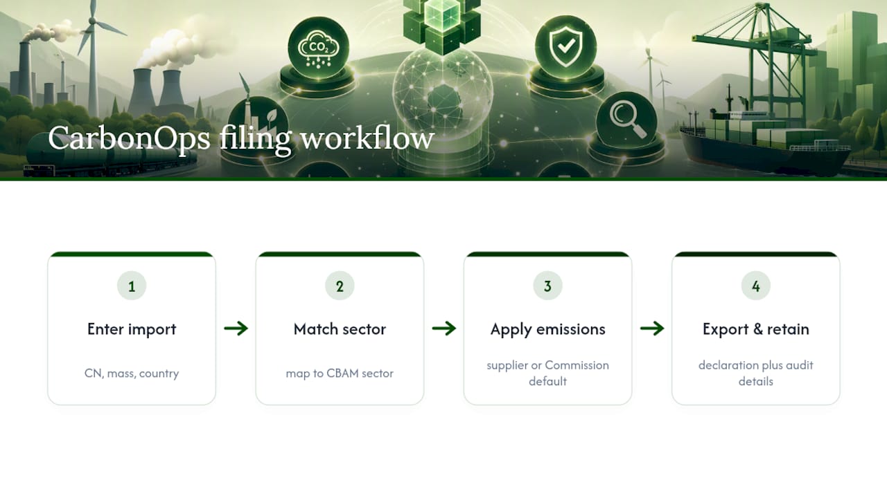 How CarbonOps Maps Your Filing to the Records You'll Need Later — overview diagram