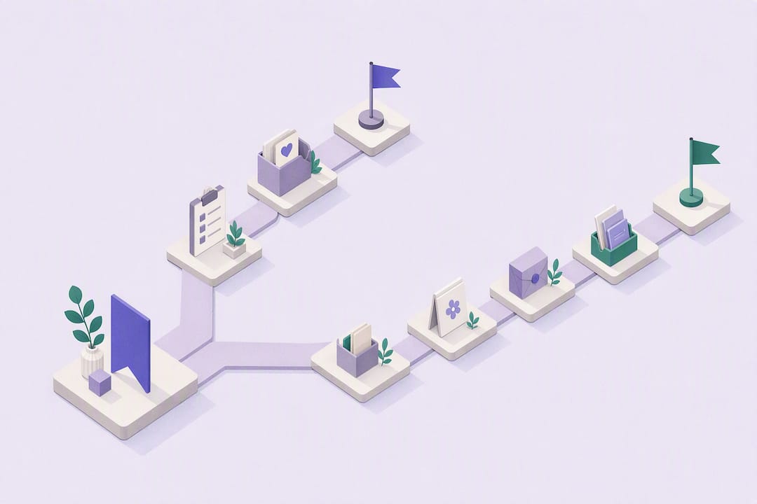 Isometric illustration of flexible wedding timelines