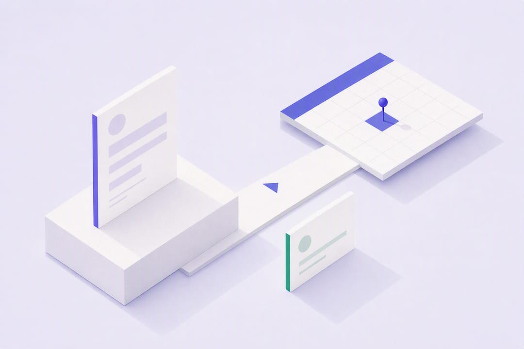 Isometric registration confirmation and calendar illustration