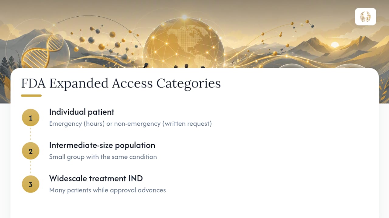Three FDA expanded access categories