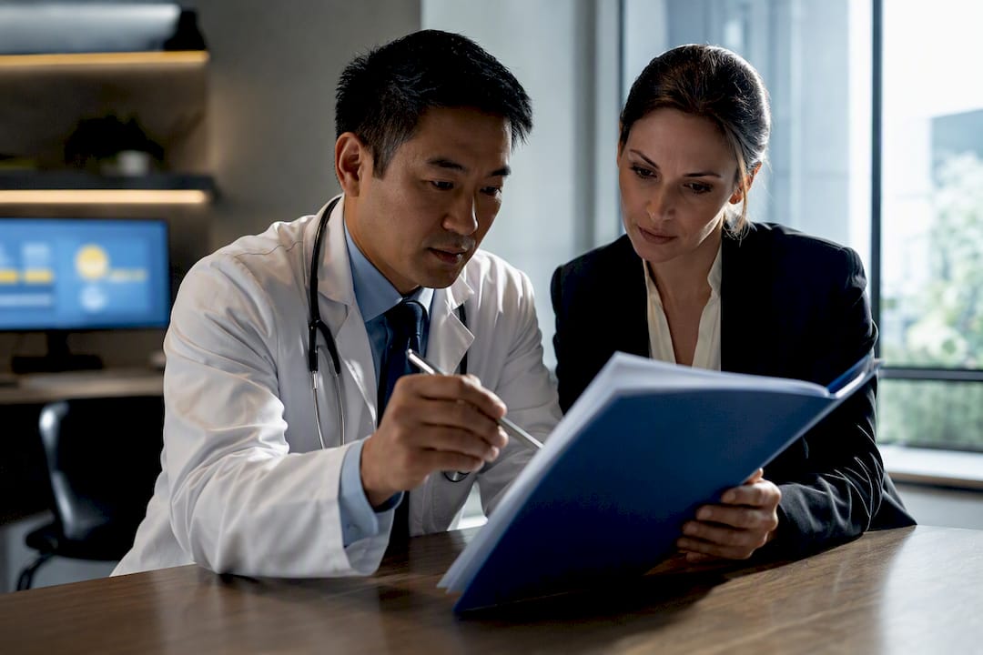 Clinicians reviewing an expanded access request