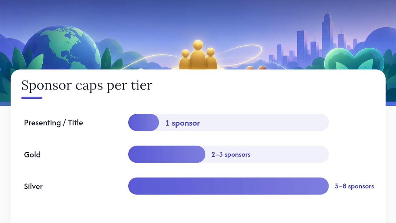 Structuring Sponsorship Levels: Four Tiers, Three Tiers, or à la Carte — overview diagram