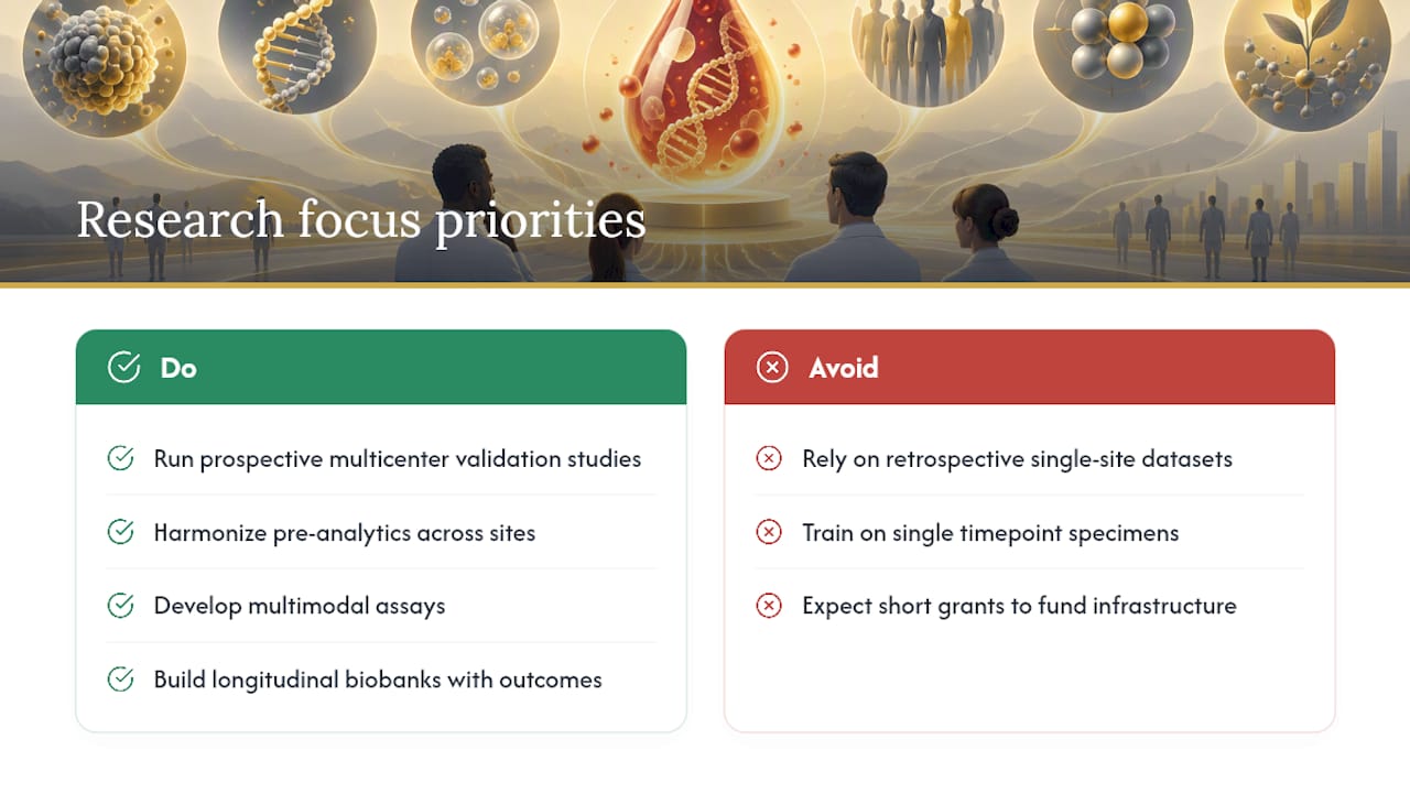 Where Should Liquid Biopsy Research Focus Next? — overview diagram