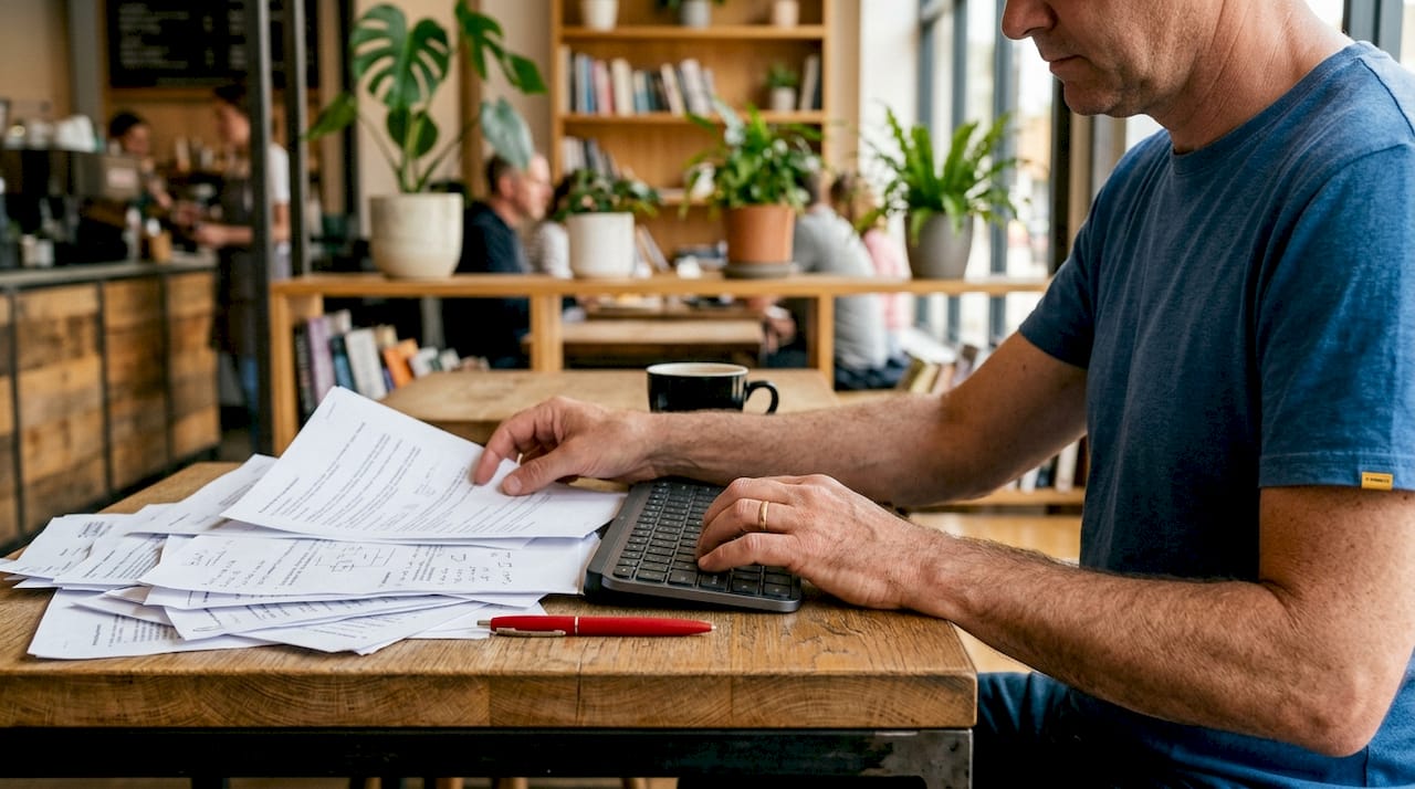 Manos revisando contratos de fichajes
