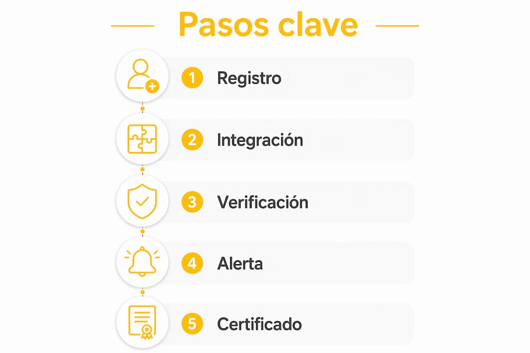 Infografía: los pasos esenciales para implantar un sistema de control horario eficiente