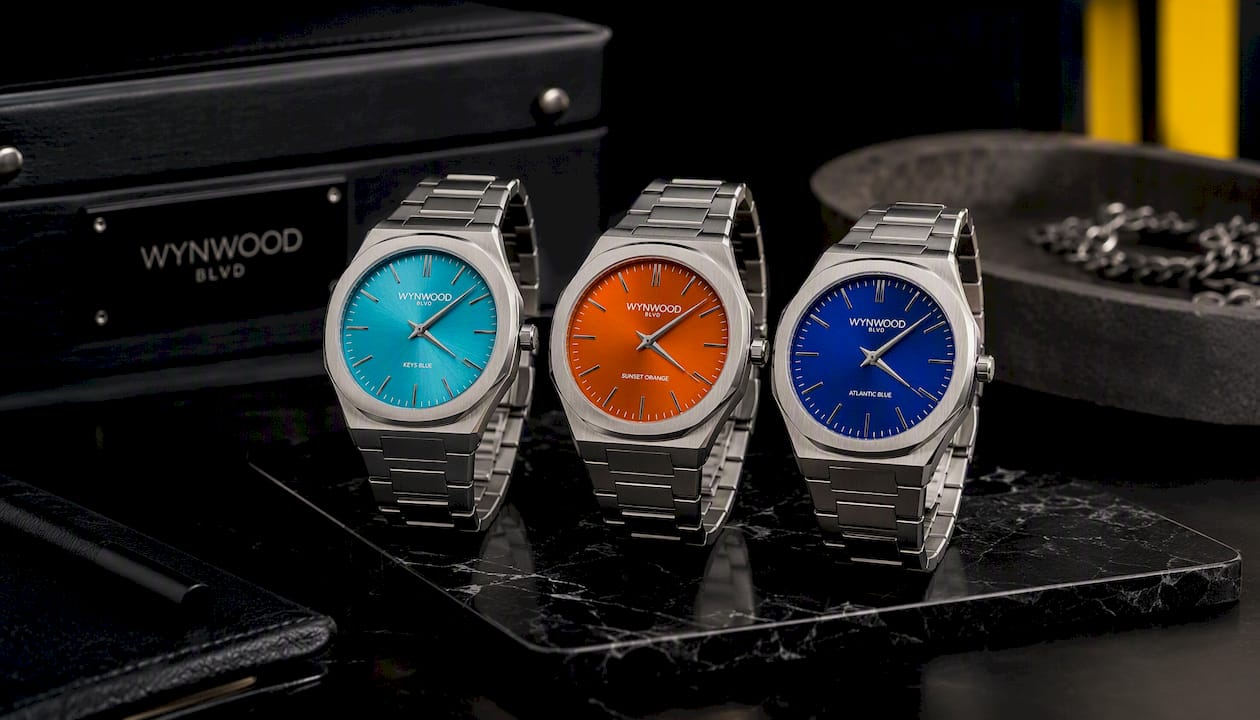Keys Blue Miami Inspired Watch | Automatic Stainless Steel Watch | WYNWOOD BLVD
