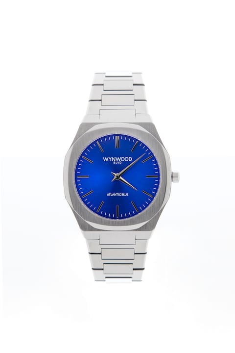 Atlantic Blue Stainless Steel Automatic Watch – Miami Inspired | WYNWOOD BLVD