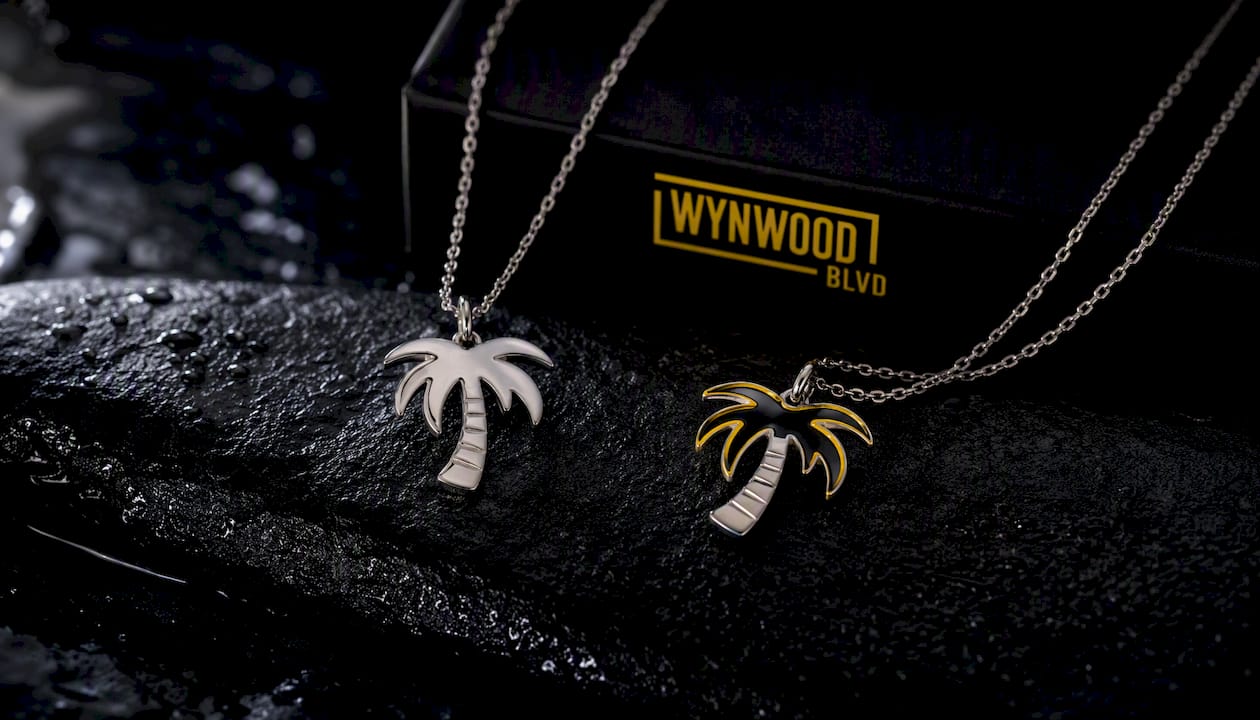 WYNWOOD BLVD Palm Tree Charm – Silver Classic | Stainless Steel Minimal Pendant