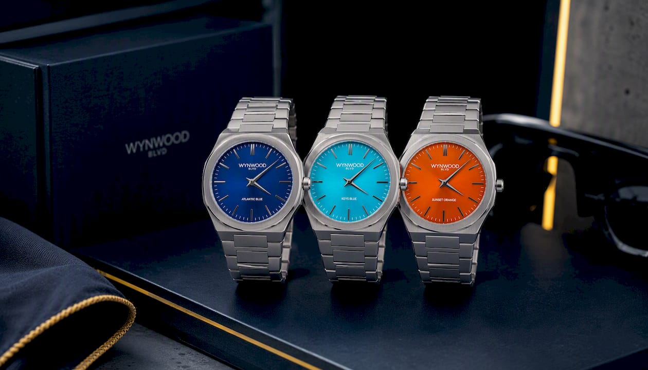 Atlantic Blue Stainless Steel Automatic Watch – Miami Inspired | WYNWOOD BLVD