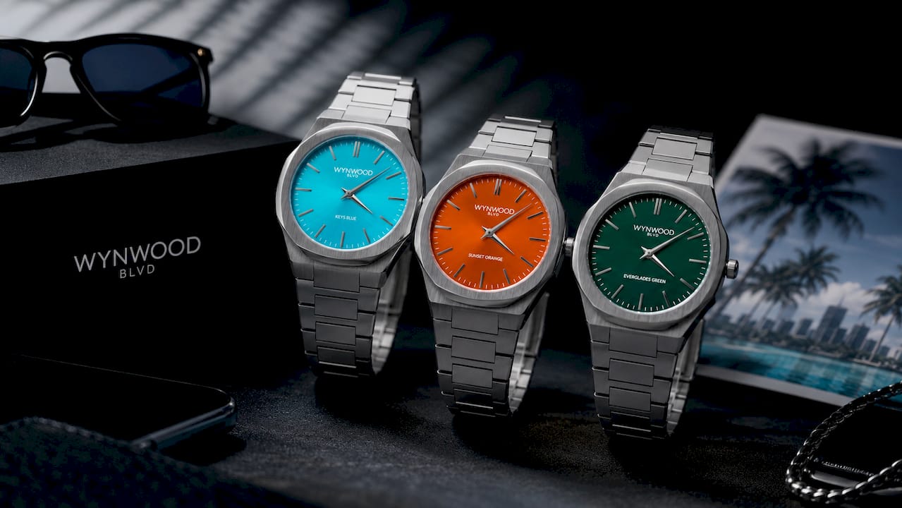 Keys Blue Miami Inspired Watch | Automatic Stainless Steel Watch | WYNWOOD BLVD