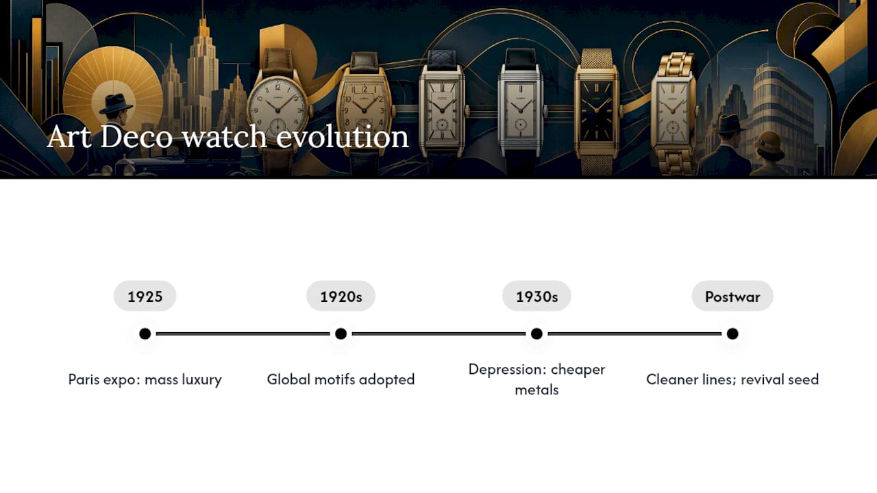Where Art Deco Watch Design Came From — overview diagram