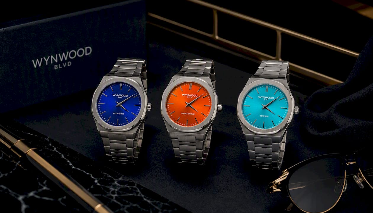 Atlantic Blue Stainless Steel Automatic Watch – Miami Inspired | WYNWOOD BLVD