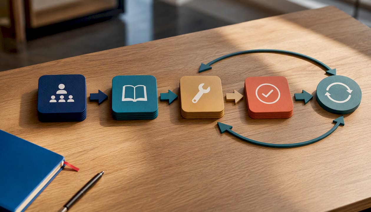 Training content linked to recurring accountability