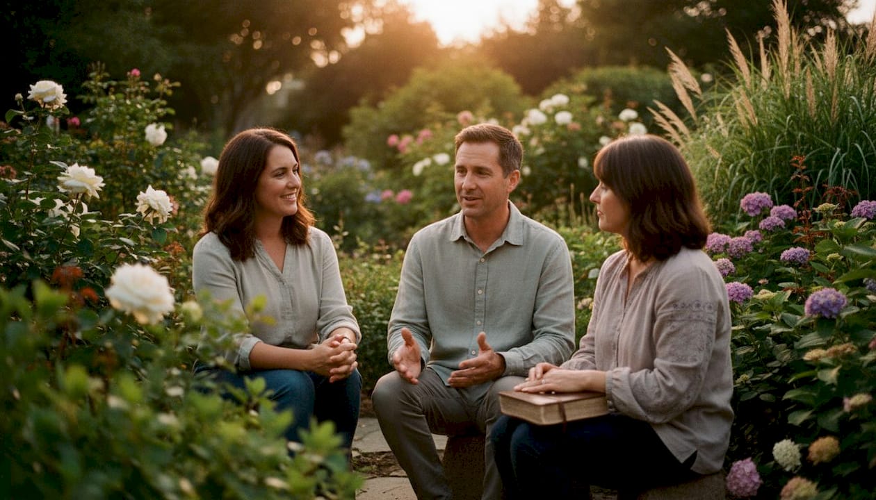 Group sharing in biblical recovery meeting